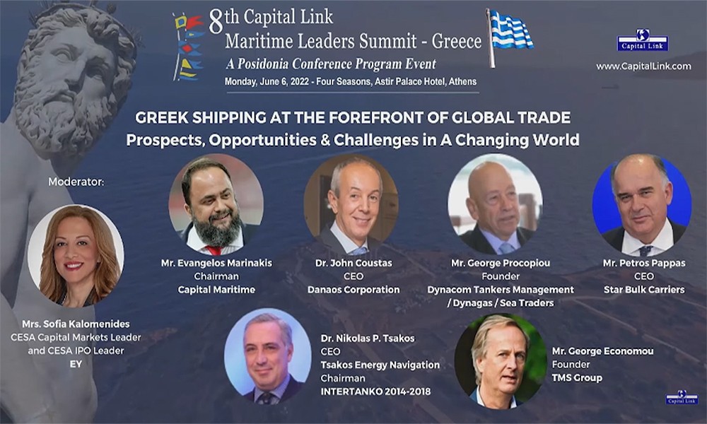 2022 8th Capital Link Maritime Leaders Summit Greece Forum–Greek Shipping Forefront Of Global Trade