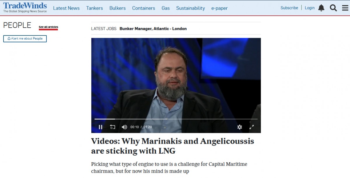 Videos: Why Marinakis and Angelicoussis are sticking with LNG