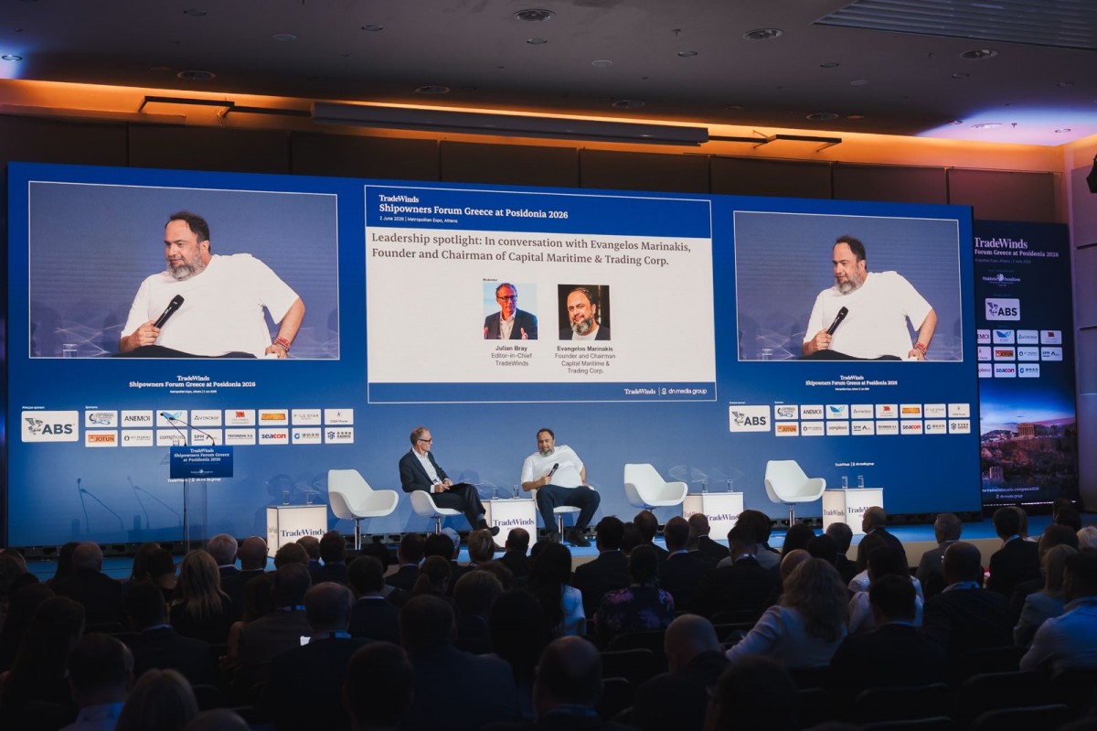 Evangelos Marinakis at Posidonia 2026 Tradewinds Forum